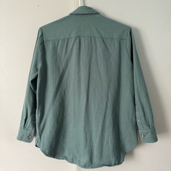 Madewell Drapey Moleskin Button-Down Shirt Size Small Pale Eucalyptus - Picture 3 of 11